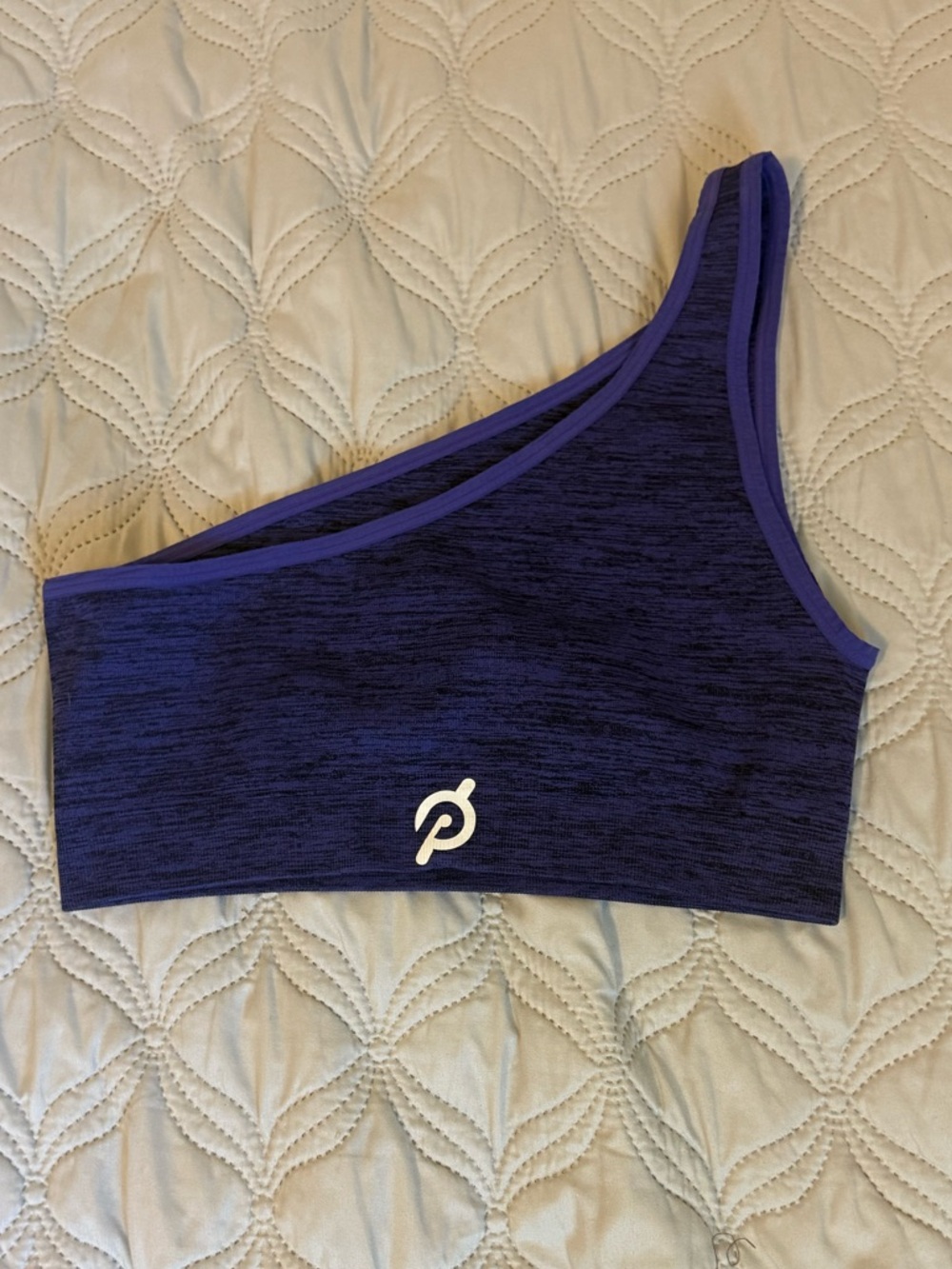 Peloton One Shoulder Sports Bra Purple Size M Athletic Workout Top